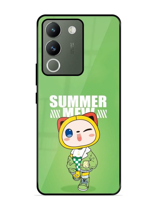 Purrfect Summer Glossy Soft Edge Case for Vivo Y200 (5G) Chachhi