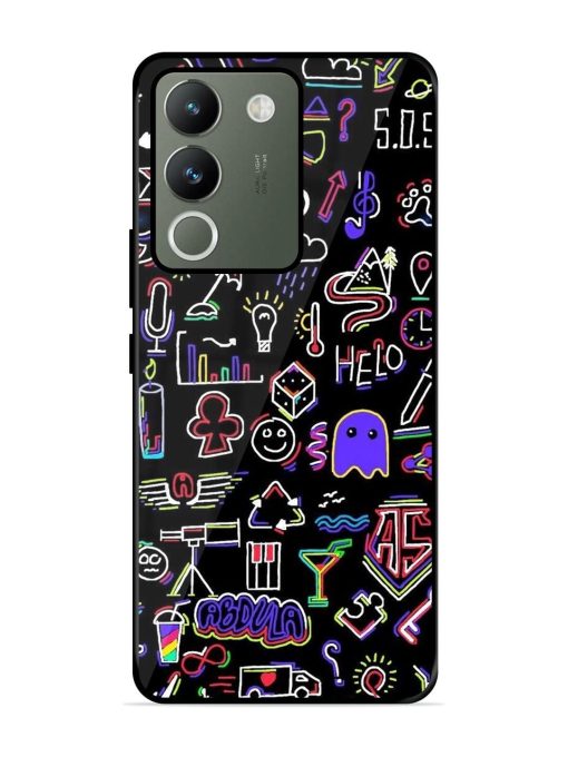 Neon Doodle Glossy Soft Edge Case for Vivo Y200 (5G) Chachhi