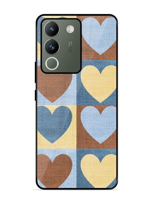 Hearts On Canvas Glossy Soft Edge Case for Vivo Y200 (5G) Chachhi