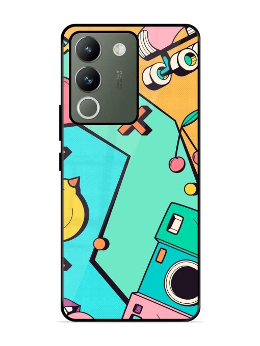 Retro Remix Glossy Soft Edge Case for Vivo Y200 (5G) Chachhi