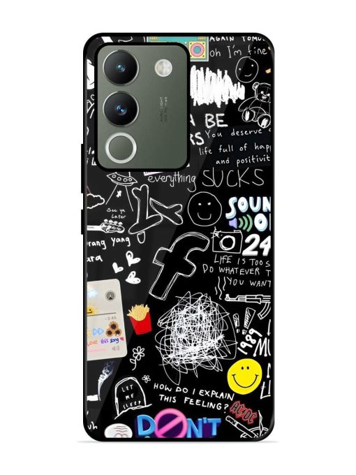 Doodle Diary Glossy Soft Edge Case for Vivo Y200 (5G)