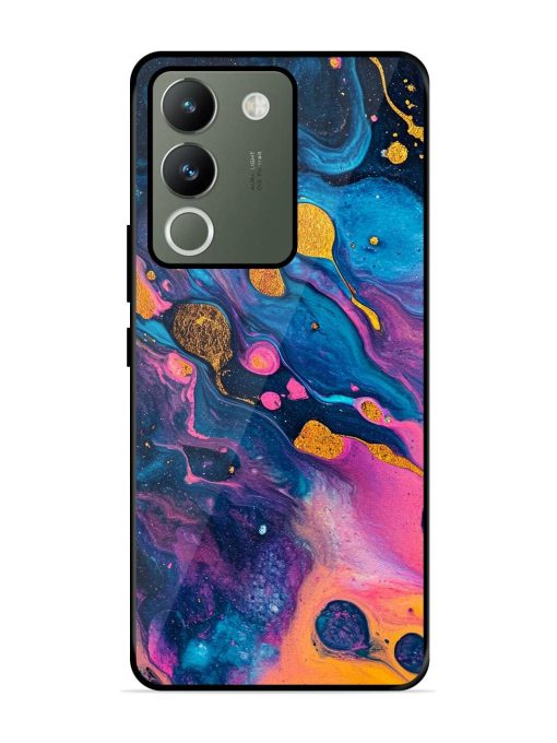 Cosmic Swirl Glossy Soft Edge Case for Vivo Y200 (5G)