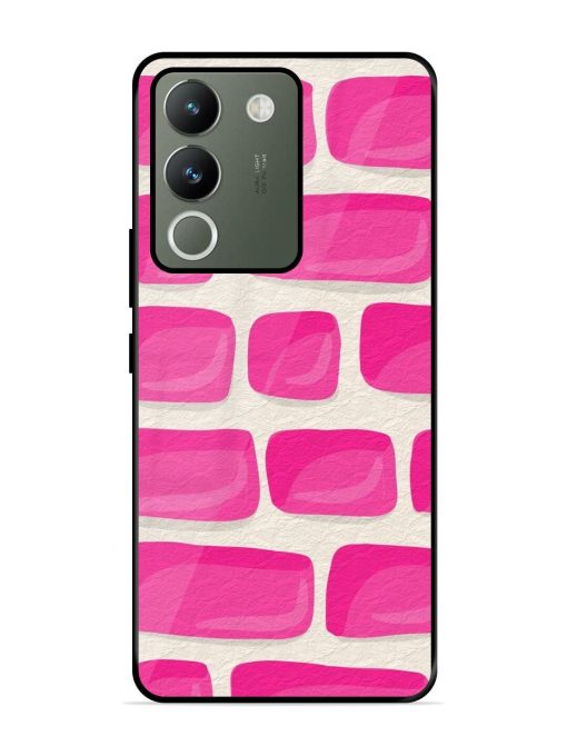 Pink Brick Wall Glossy Soft Edge Case for Vivo Y200 (5G) Chachhi