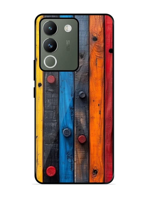 Rainbow Plank Glossy Soft Edge Case for Vivo Y200 (5G) Chachhi