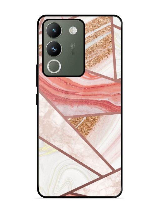 Rosy Mosaic Glossy Soft Edge Case for Vivo Y200 (5G) Chachhi