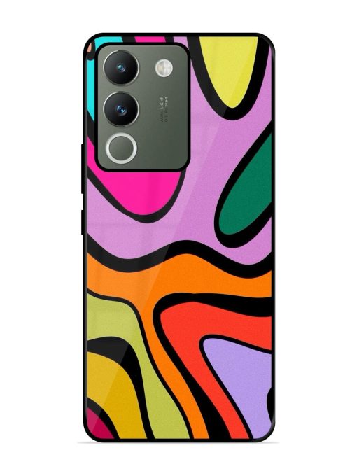 Groovy Swirls Glossy Soft Edge Case for Vivo Y200 (5G) Chachhi