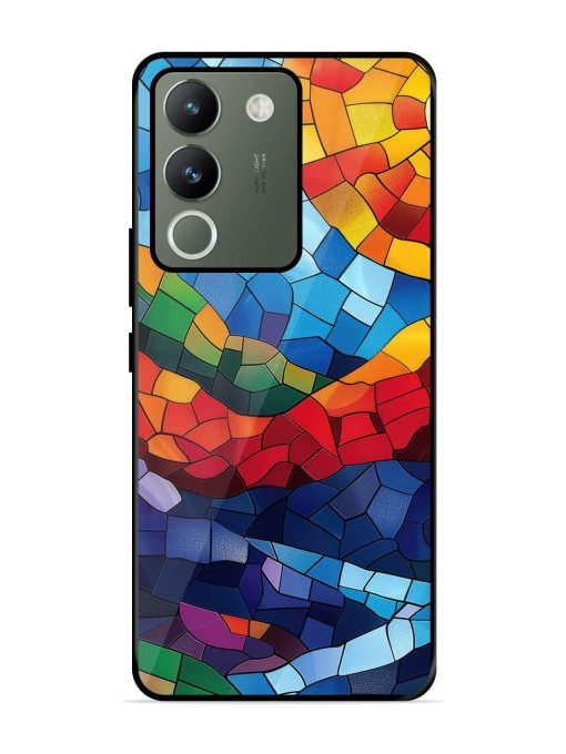 Mosaic Sunset Glossy Soft Edge Case for Vivo Y200 (5G) Chachhi