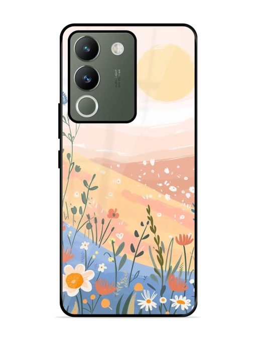 Golden Hour Blooms Glossy Soft Edge Case for Vivo Y200 (5G) Chachhi