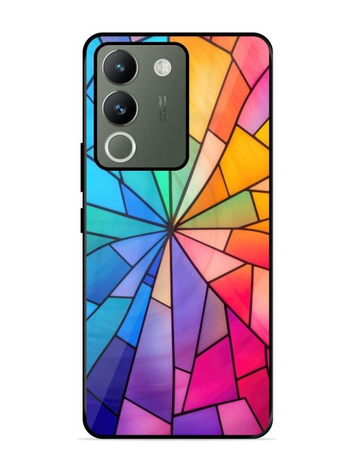 Stained Glass Kaleidoscope Of Colors Glossy Soft Edge Case for Vivo Y200 (5G) Chachhi