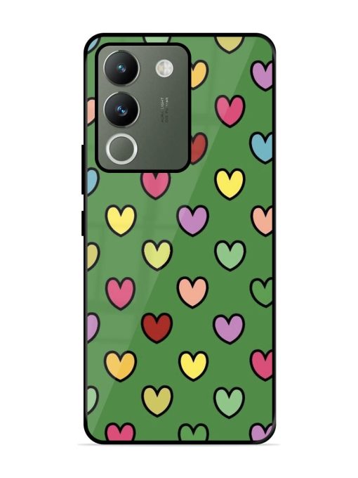 Rainbow Heart Parade Glossy Soft Edge Case for Vivo Y200 (5G) Chachhi