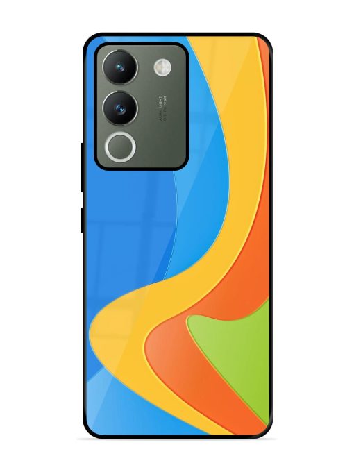 Curvy Color Cascade Glossy Soft Edge Case for Vivo Y200 (5G) Chachhi