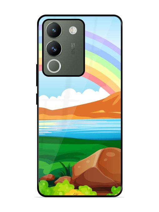 Rainbow Over The Lake Glossy Soft Edge Case for Vivo Y200 (5G) Chachhi