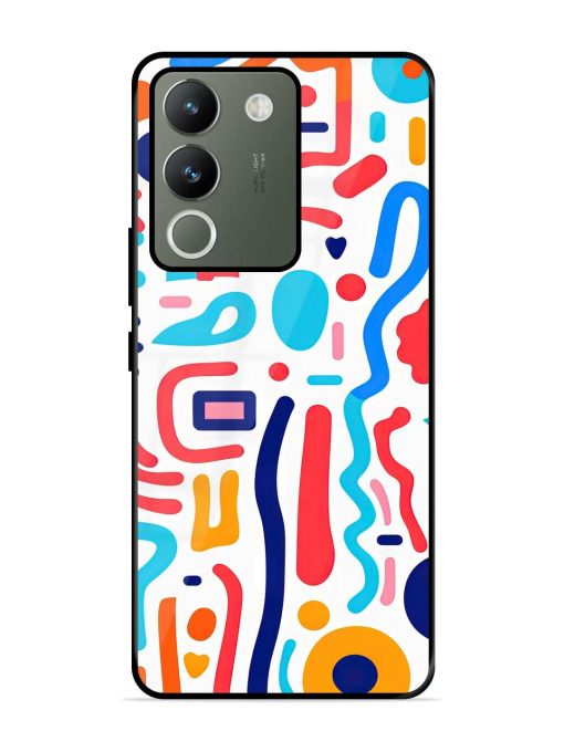 Whimsical Doodle Chaos Glossy Soft Edge Case for Vivo Y200 (5G) Chachhi