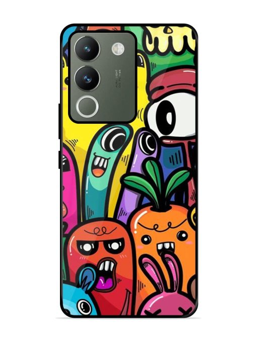 Whimsical Doodle Chaos Glossy Soft Edge Case for Vivo Y200 (5G) Chachhi