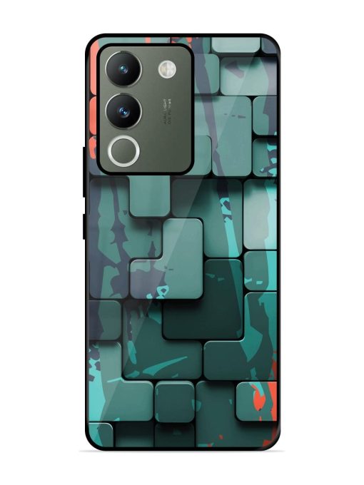 Abstract Geometric Mosaic Glossy Soft Edge Case for Vivo Y200 (5G) Chachhi