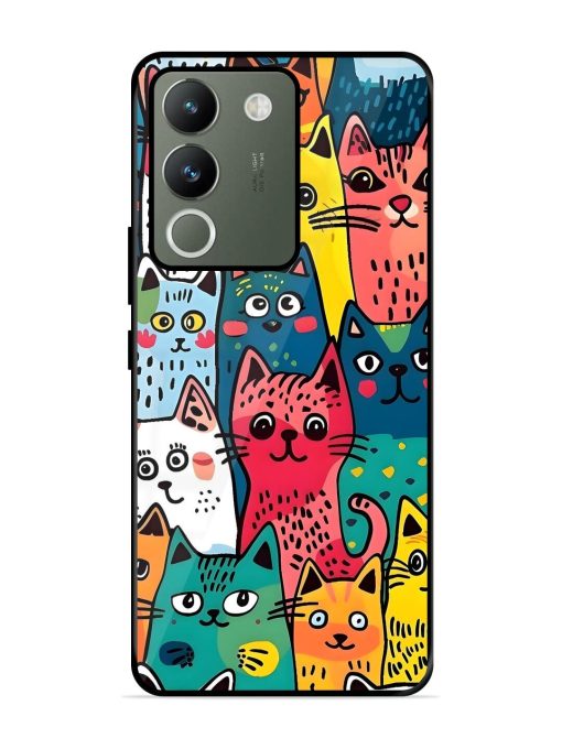 Feline Frenzy Glossy Soft Edge Case for Vivo Y200 (5G) Chachhi