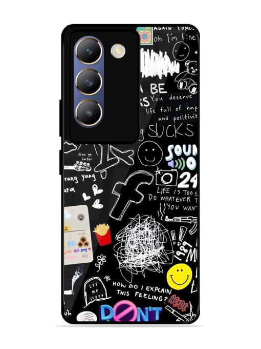 Doodle Diary Glossy Soft Edge Case for Vivo Y200E (5G) Chachhi