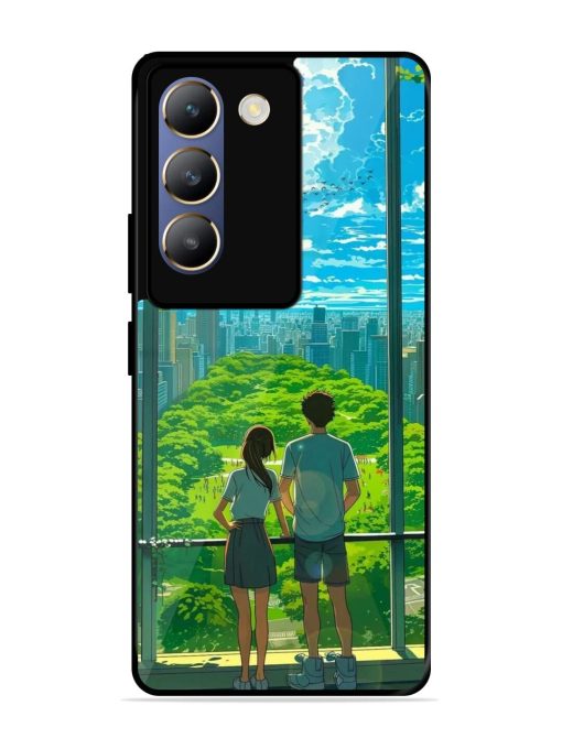 Cyberpunk Dreamscape Glossy Soft Edge Case for Vivo Y200E (5G) Chachhi