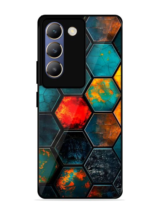 Hexagon Hive Glossy Soft Edge Case for Vivo Y200E (5G)