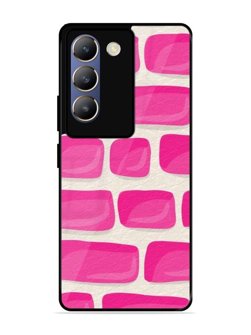 Pink Brick Wall Glossy Soft Edge Case for Vivo Y200E (5G) Chachhi