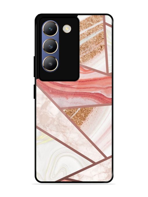 Rosy Mosaic Glossy Soft Edge Case for Vivo Y200E (5G) Chachhi