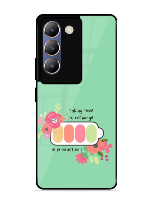 Recharge And Bloom Glossy Soft Edge Case for Vivo Y200E (5G) Chachhi