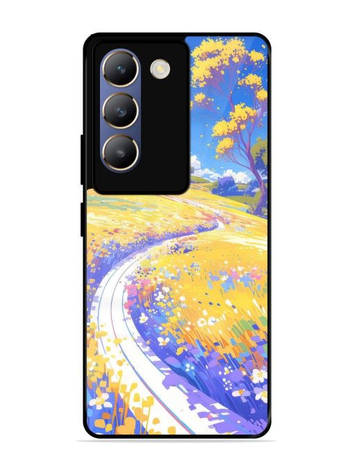 Vibrant Spring Meadow Glossy Soft Edge Case for Vivo Y200E (5G) Chachhi