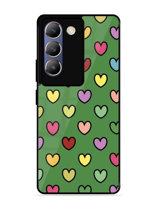 Rainbow Heart Parade Glossy Soft Edge Case for Vivo Y200E (5G) Chachhi