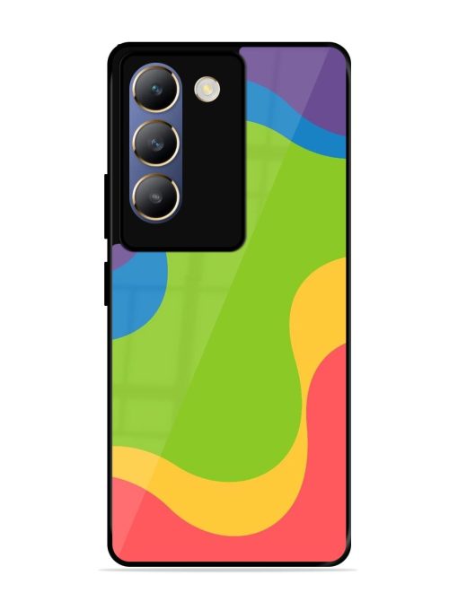 Wavy Rainbow Wonderland Glossy Soft Edge Case for Vivo Y200E (5G) Chachhi