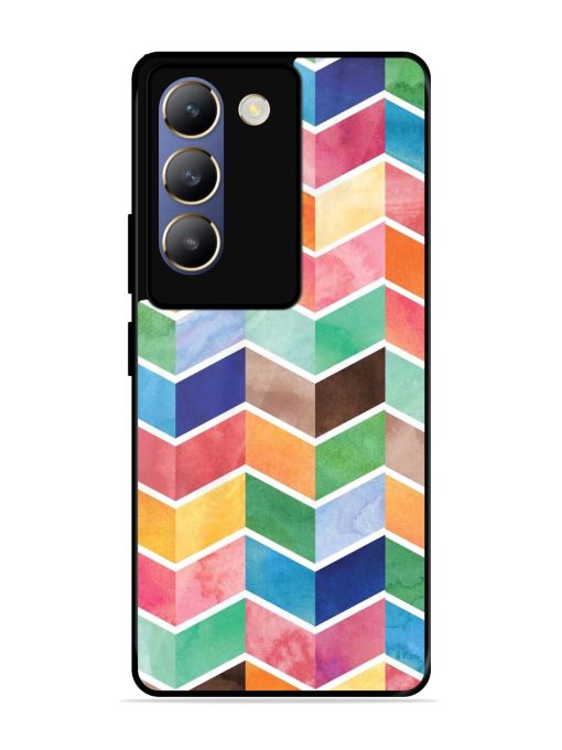 Watercolor Chevron Whimsy Glossy Soft Edge Case for Vivo Y200E (5G)