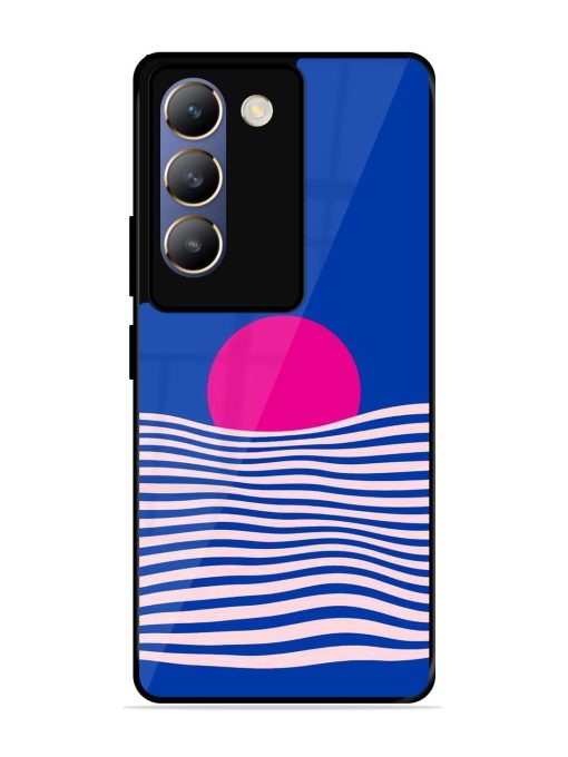 Pink Sunset Over Blue Waves Glossy Soft Edge Case for Vivo Y200E (5G) Chachhi