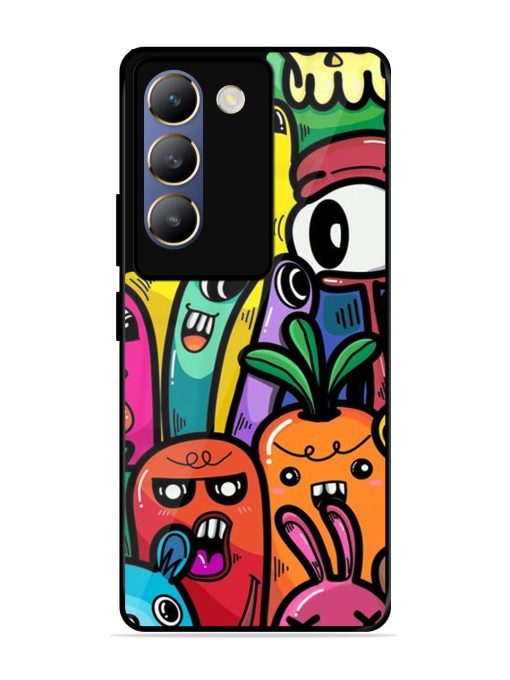 Whimsical Doodle Chaos Glossy Soft Edge Case for Vivo Y200E (5G) Chachhi