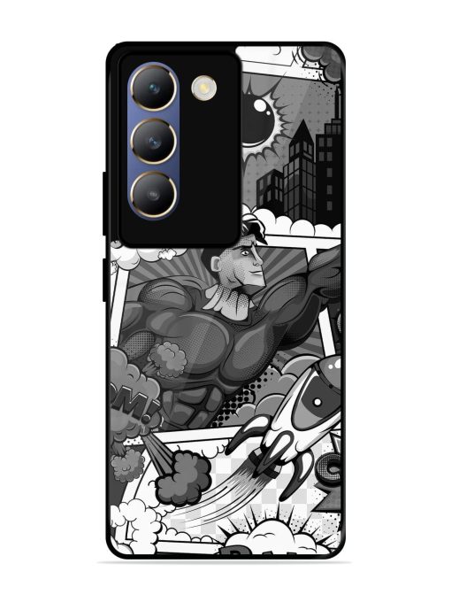 Comic Book Chaos Glossy Soft Edge Case for Vivo Y200E (5G) Chachhi