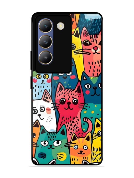 Feline Frenzy Glossy Soft Edge Case for Vivo Y200E (5G) Chachhi