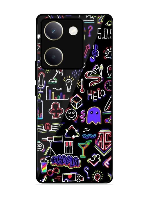 Neon Doodle Glossy Soft Edge Case for Vivo Y200 Pro (5G) Chachhi