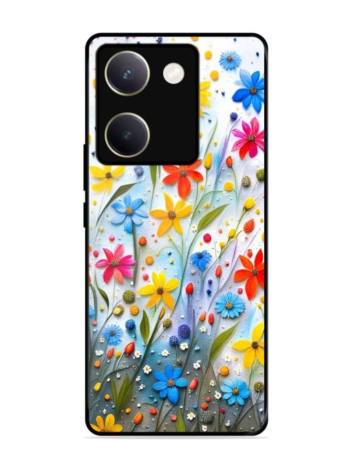 Vibrant Floral Glossy Soft Edge Case for Vivo Y200 Pro (5G) Chachhi