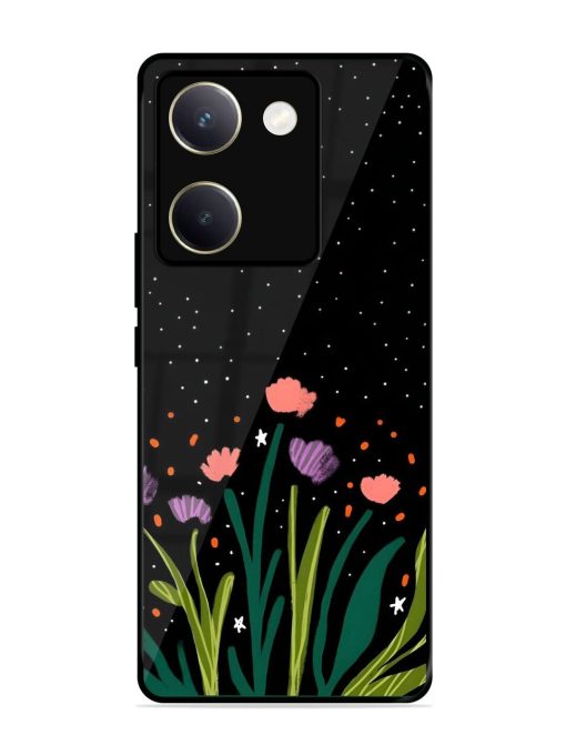 Midnight Bloom Glossy Soft Edge Case for Vivo Y200 Pro (5G) Chachhi