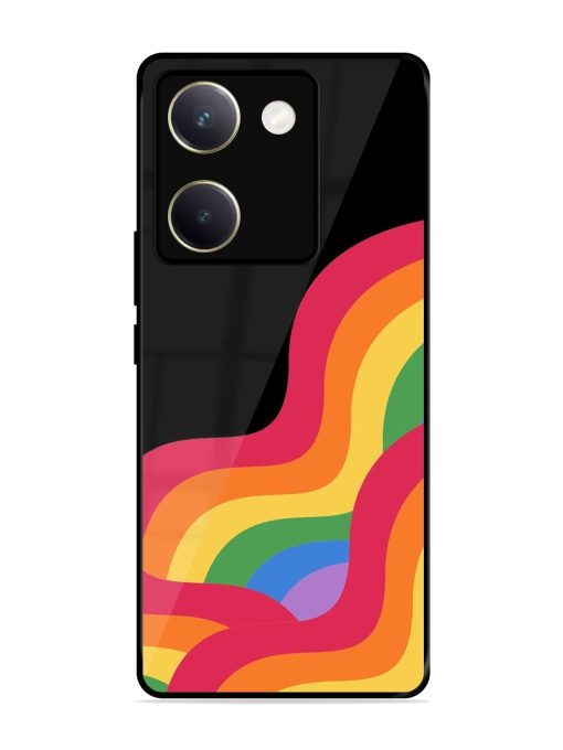 Wavy Rainbow Glossy Soft Edge Case for Vivo Y200 Pro (5G) Chachhi