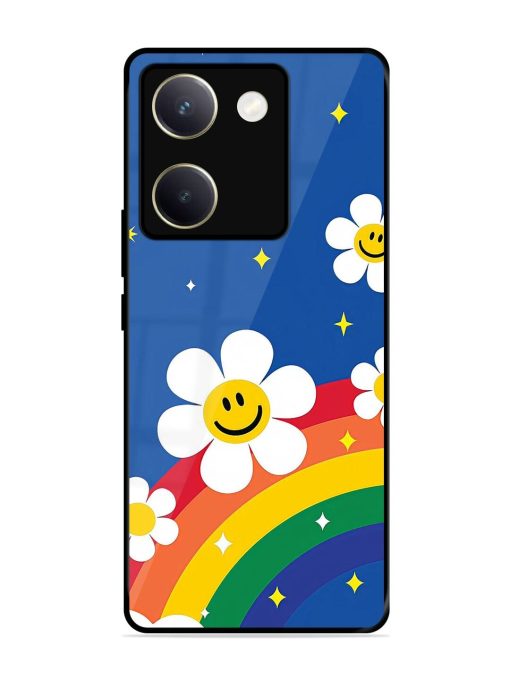 Happy Daisies And Rainbow Sky Glossy Soft Edge Case for Vivo Y200 Pro (5G) Chachhi