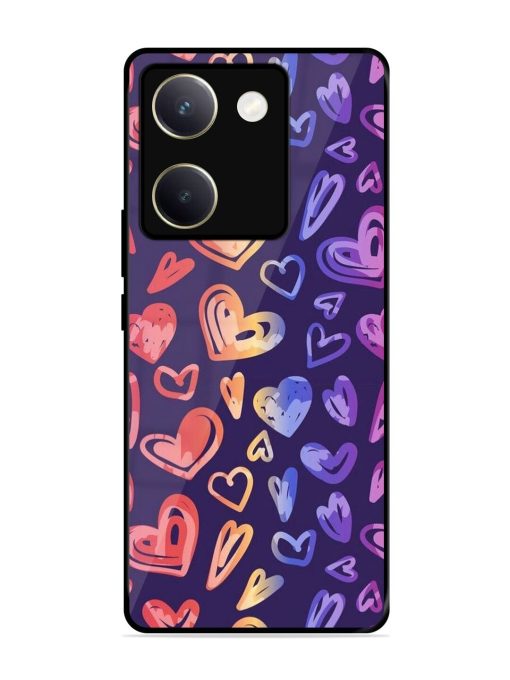 Rainbow Hearts Glossy Soft Edge Case for Vivo Y200 Pro (5G) Chachhi