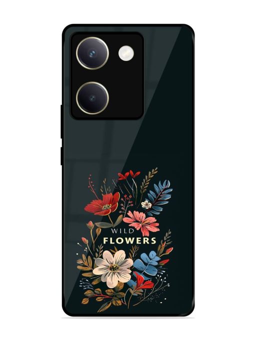 Dark Floral Glossy Soft Edge Case for Vivo Y200 Pro (5G) Chachhi