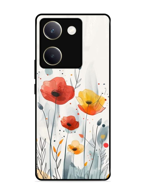 Poppy Fields Glossy Soft Edge Case for Vivo Y200 Pro (5G) Chachhi