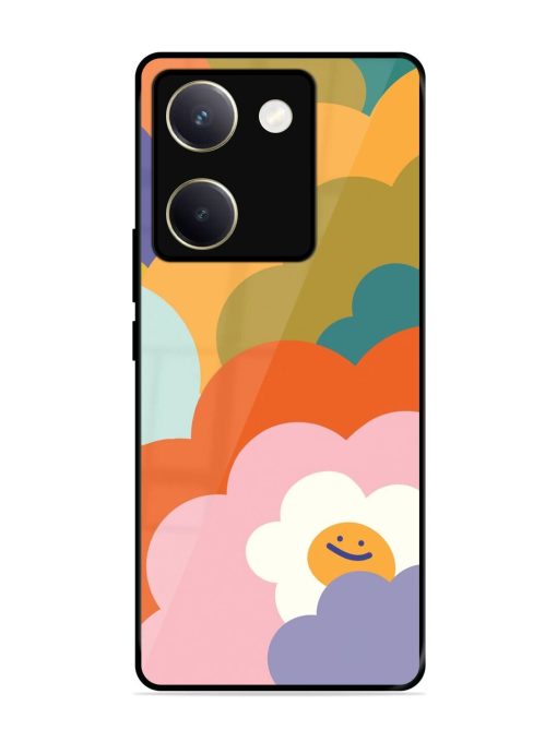 Happy Flower Power Glossy Soft Edge Case for Vivo Y200 Pro (5G) Chachhi