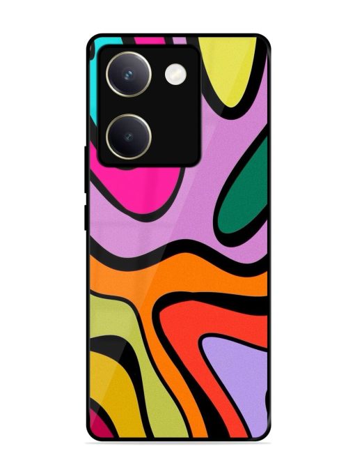 Groovy Swirls Glossy Soft Edge Case for Vivo Y200 Pro (5G) Chachhi