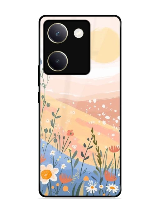 Golden Hour Blooms Glossy Soft Edge Case for Vivo Y200 Pro (5G) Chachhi