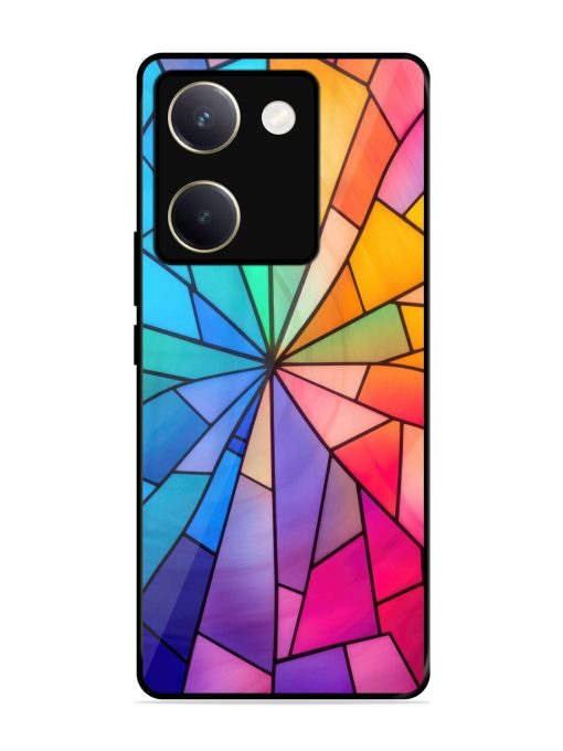 Stained Glass Kaleidoscope Of Colors Glossy Soft Edge Case for Vivo Y200 Pro (5G) Chachhi