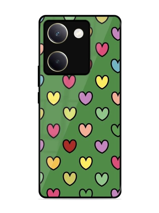 Rainbow Heart Parade Glossy Soft Edge Case for Vivo Y200 Pro (5G) Chachhi