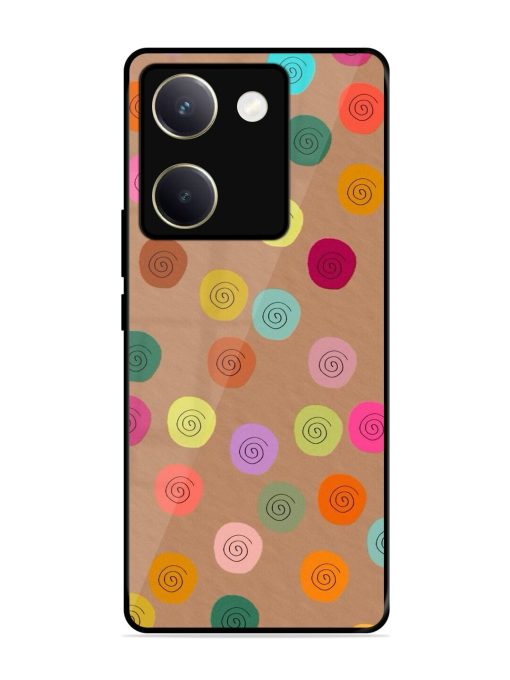 Swirly Dots On Kraft Glossy Soft Edge Case for Vivo Y200 Pro (5G) Chachhi