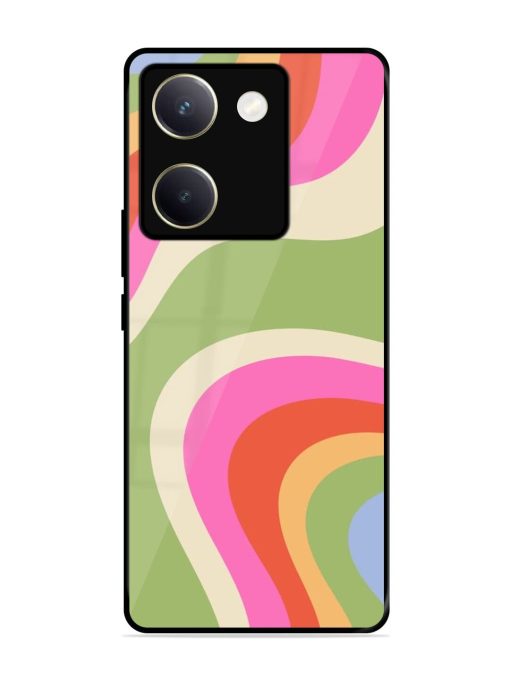 Wavy Rainbow Wonderland Glossy Soft Edge Case for Vivo Y200 Pro (5G) Chachhi