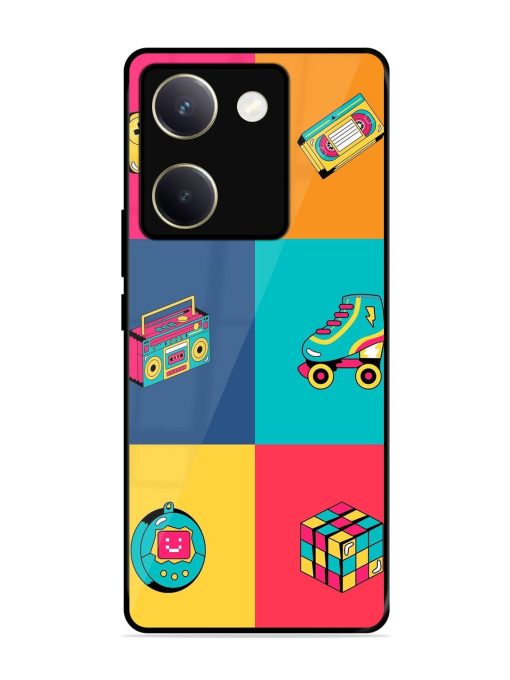 90S Throwback Grid Glossy Soft Edge Case for Vivo Y200 Pro (5G) Chachhi